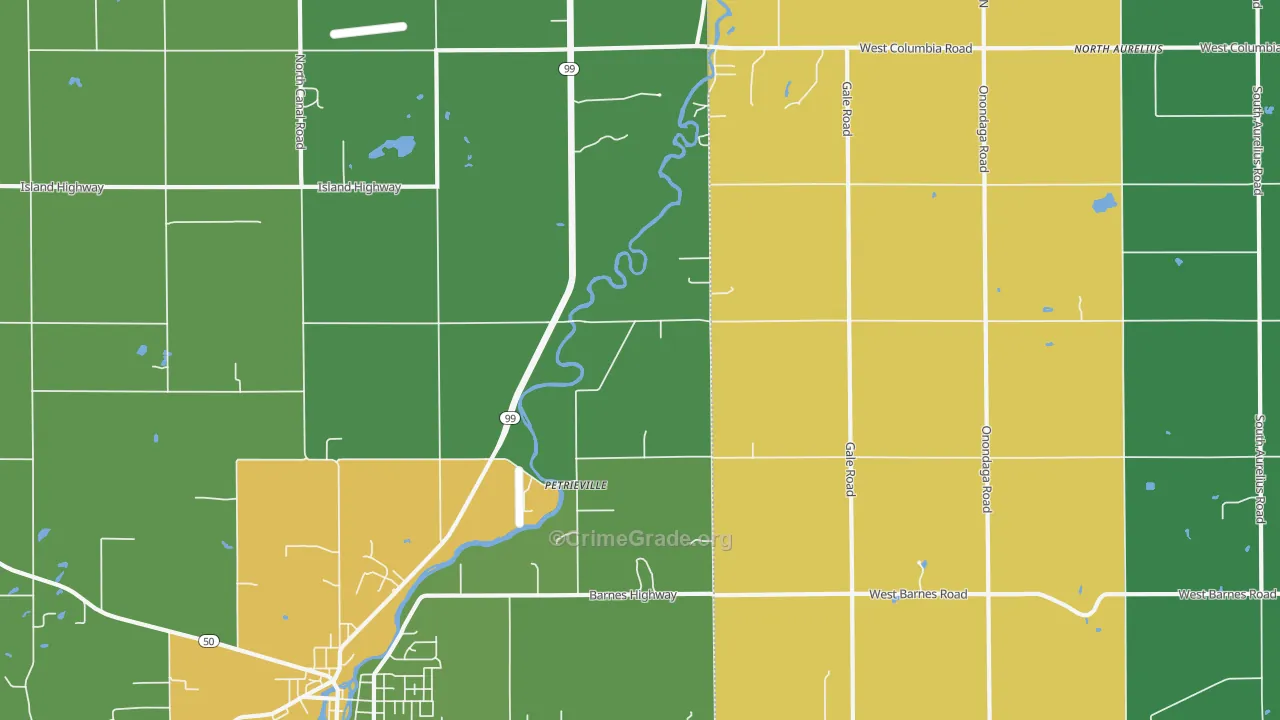 Petrieville, MI Map of Murder Rates