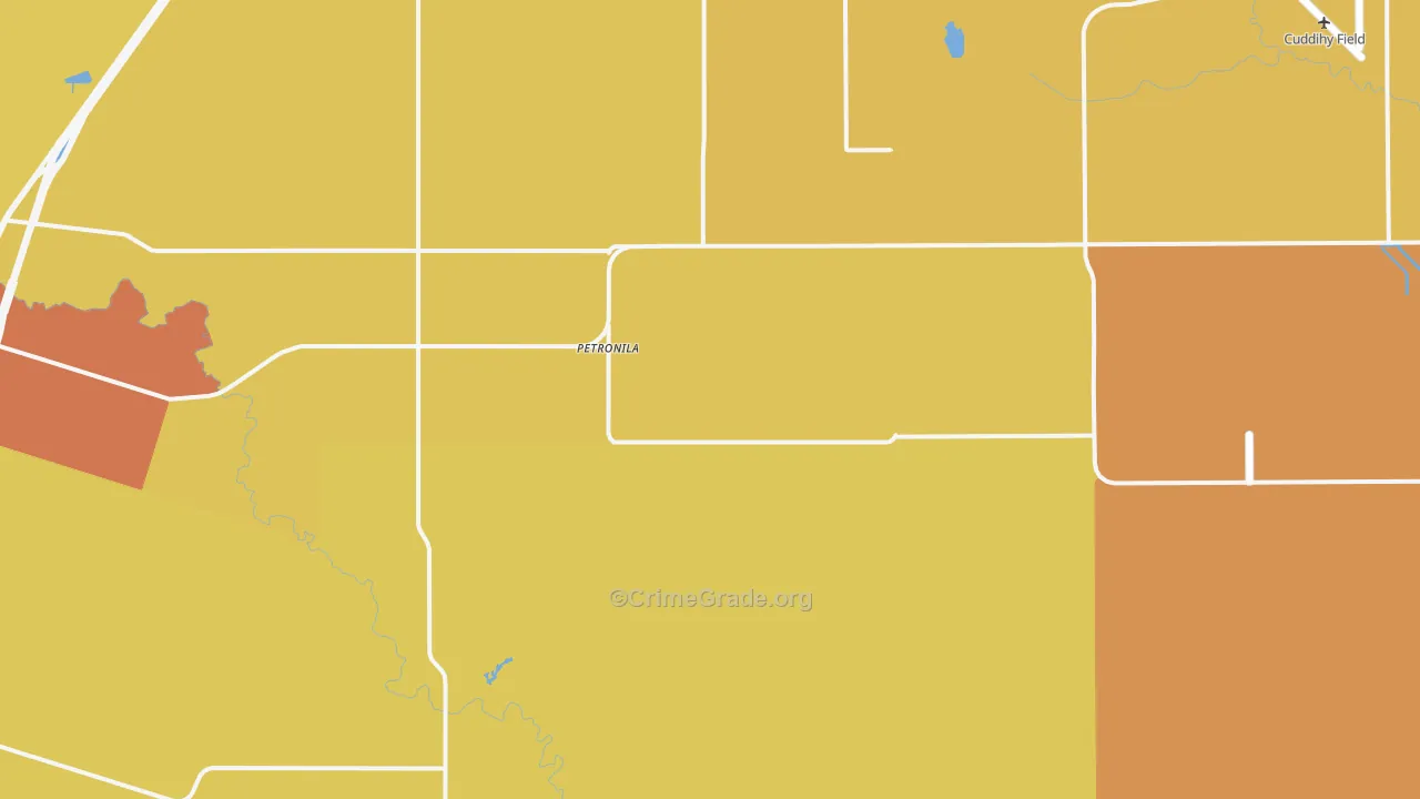 Petronila, TX Map of Murder Rates