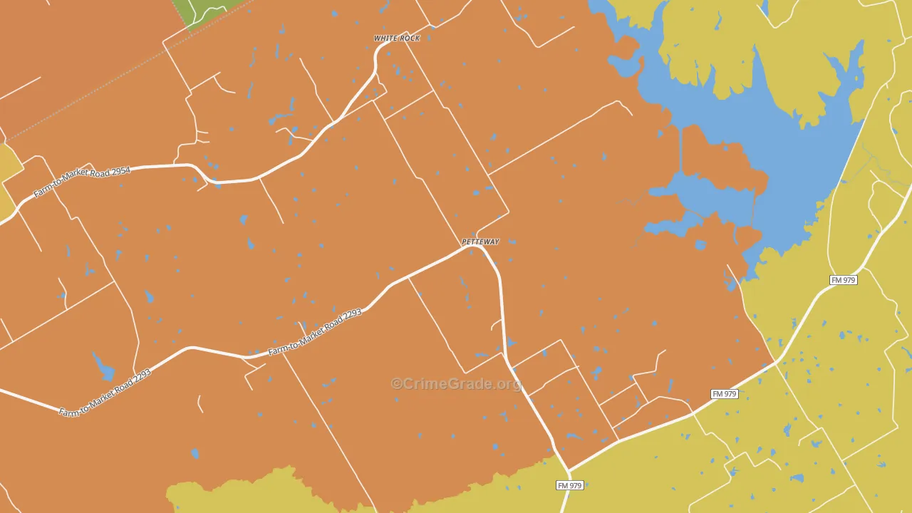 Petteway, TX Map of Murder Rates
