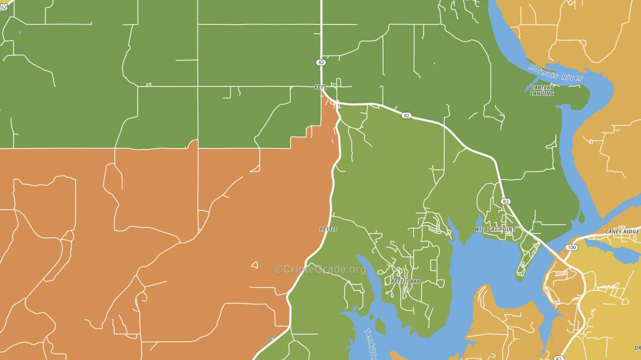 Pettit, OK Map of Murder Rates