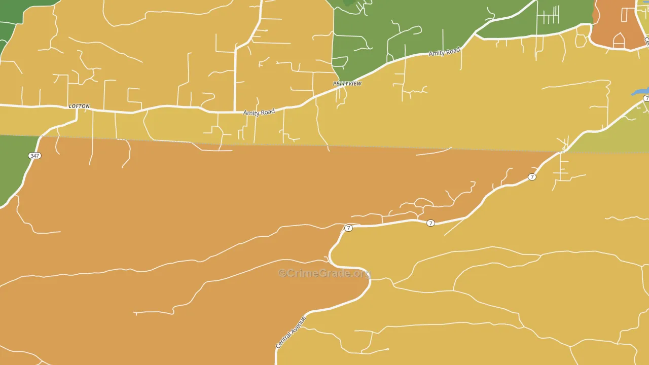 Pettyview, AR Map of Murder Rates