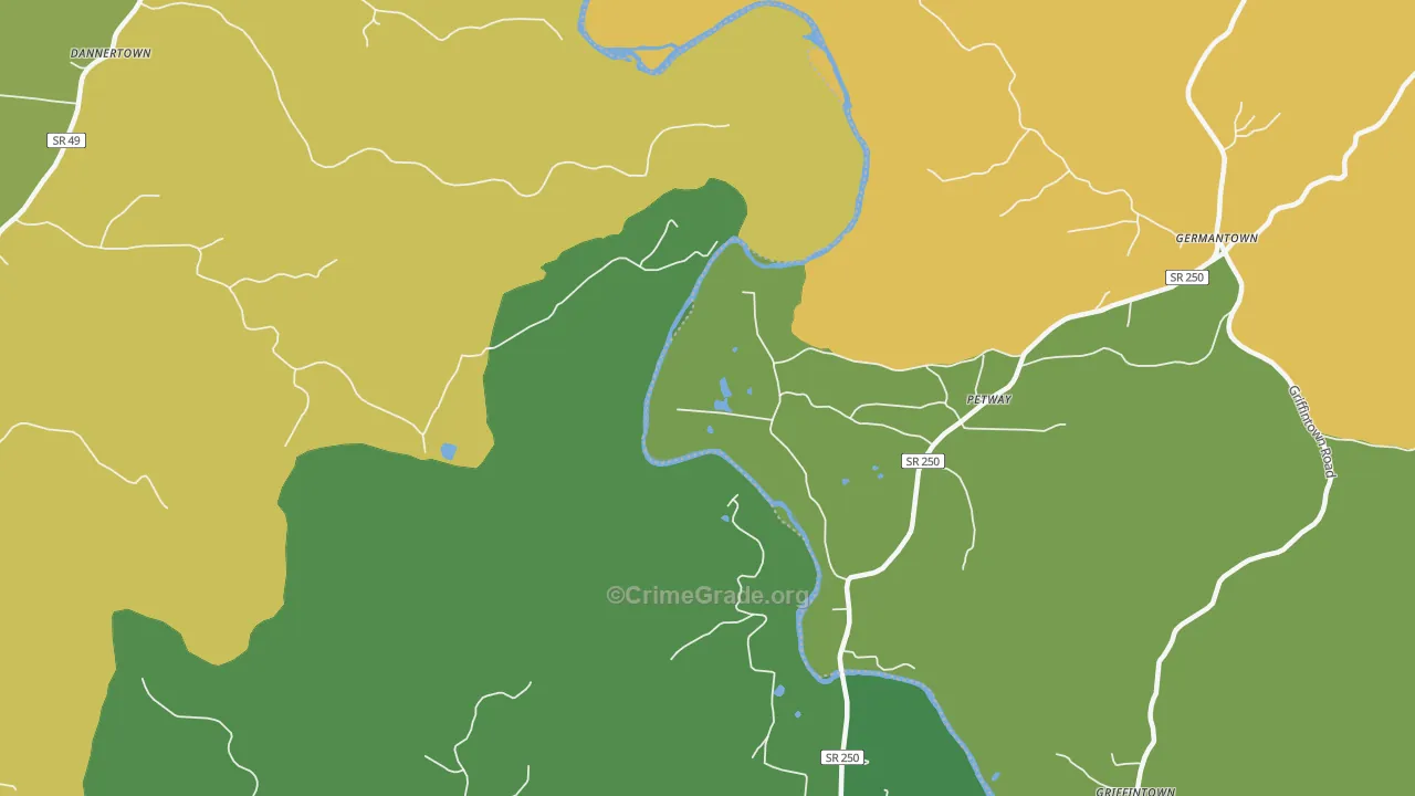 Petway, TN Map of Murder Rates