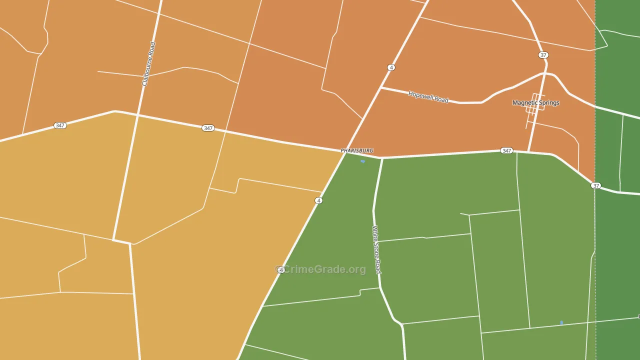 Pharisburg, OH Map of Murder Rates