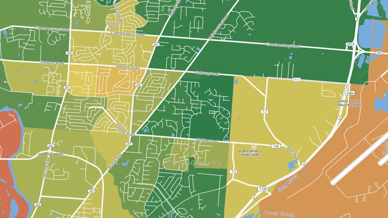 Pheasant Hill, Dayton, OH Map of Murder Rates