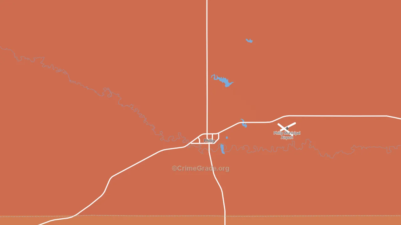 Philip, SD Map of Murder Rates