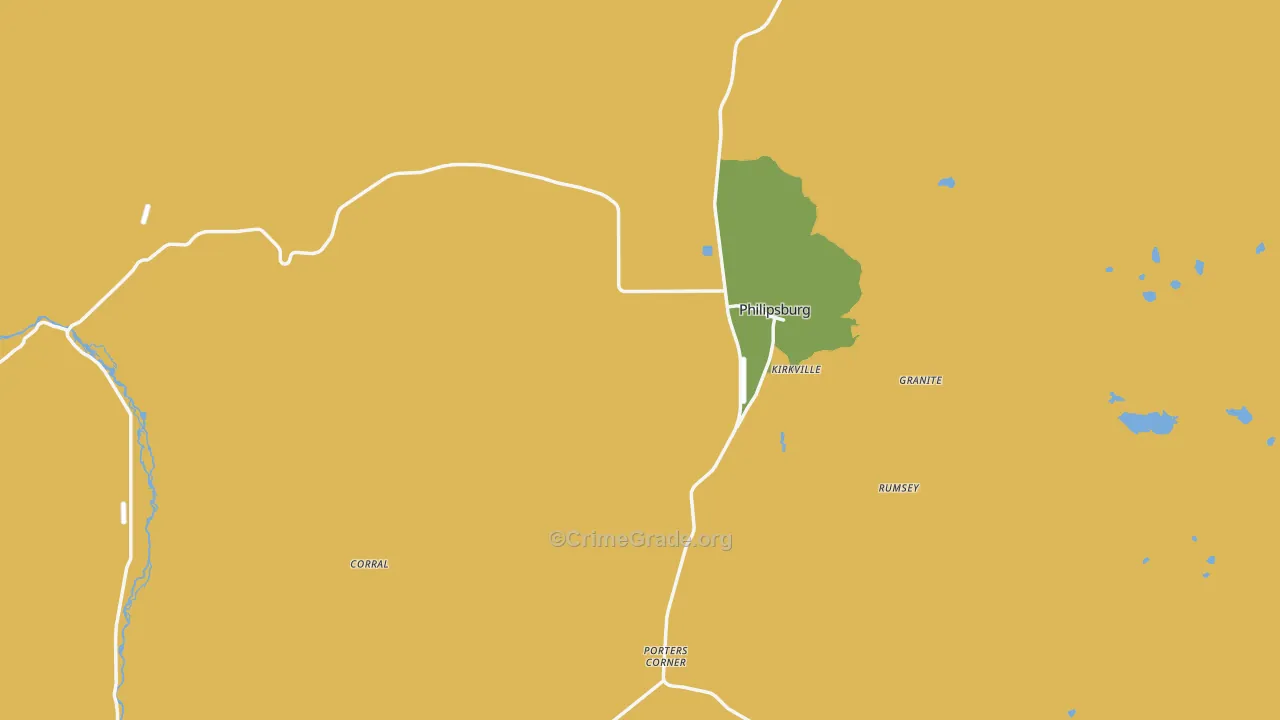 Philipsburg, MT Map of Murder Rates