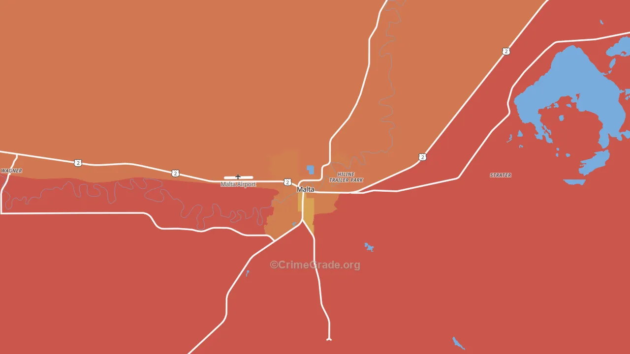 Phillips County, MT Map of Murder Rates