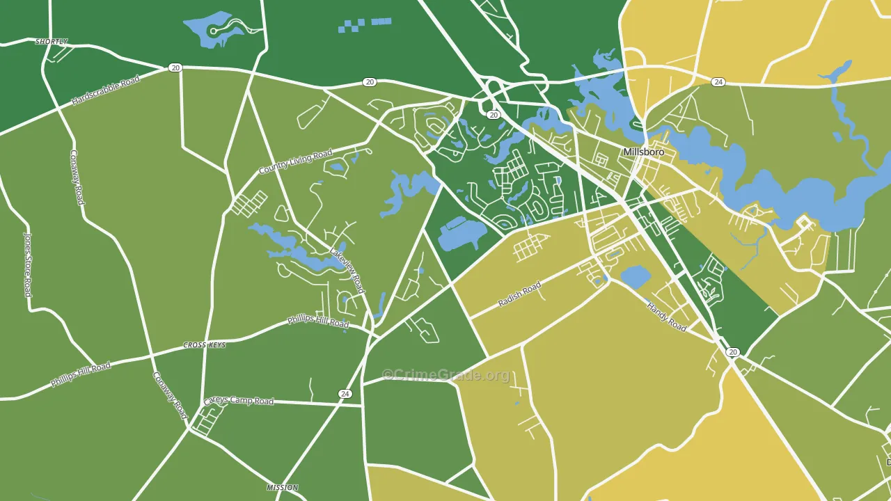 Phillips Hill, DE Map of Murder Rates