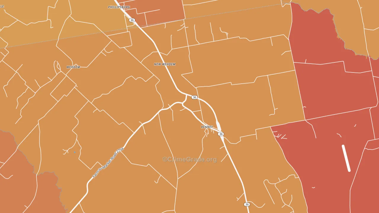 Phillipsburg, TX Map of Murder Rates