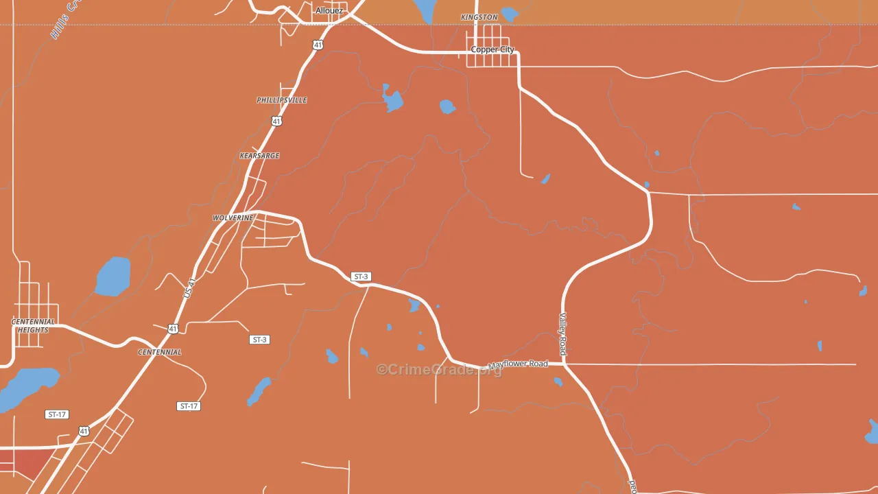 Phillipsville, MI Map of Murder Rates