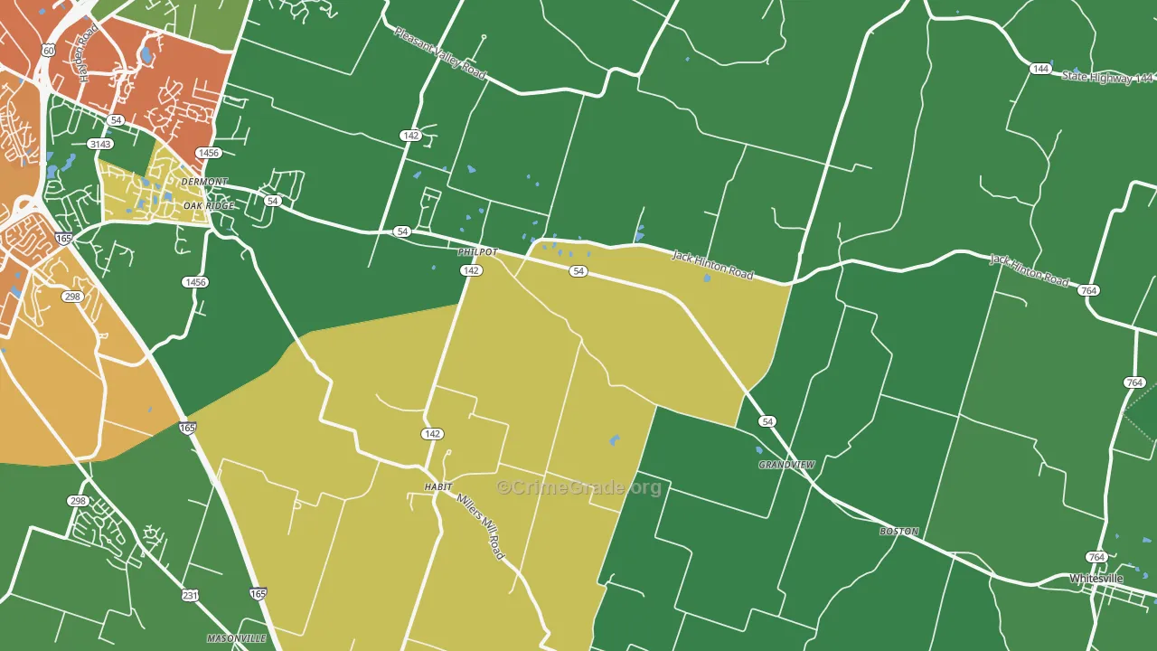 Philpot, KY Map of Murder Rates