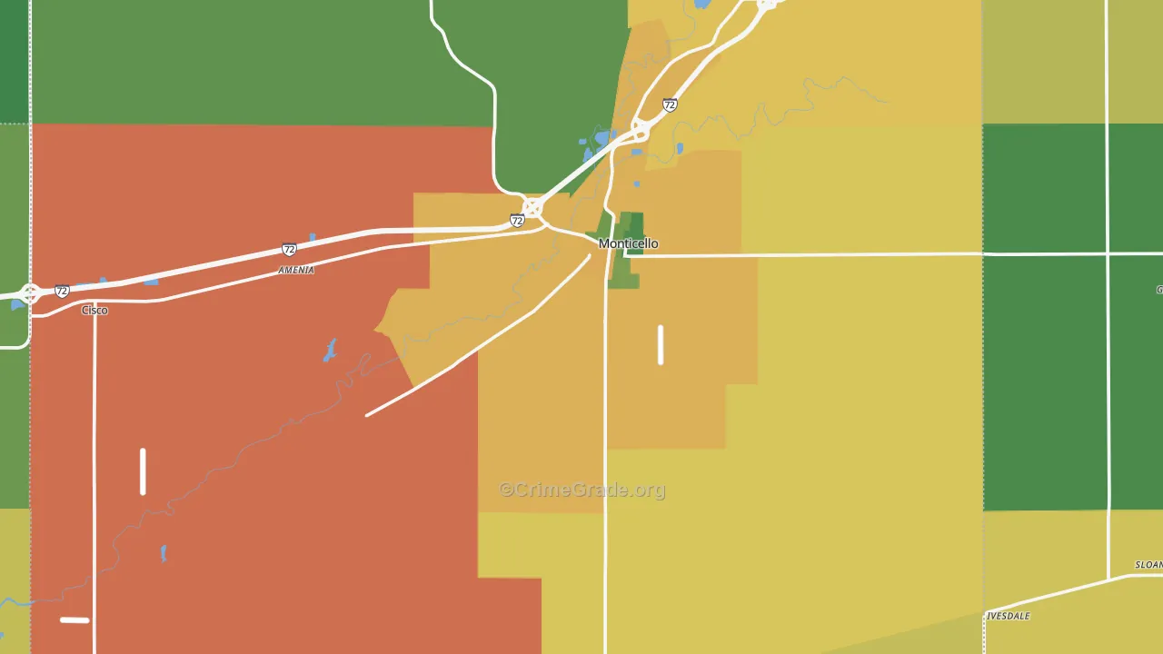 Piatt County, IL Map of Murder Rates