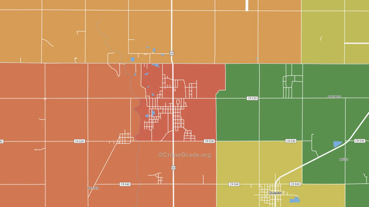 Picher, OK Map of Murder Rates