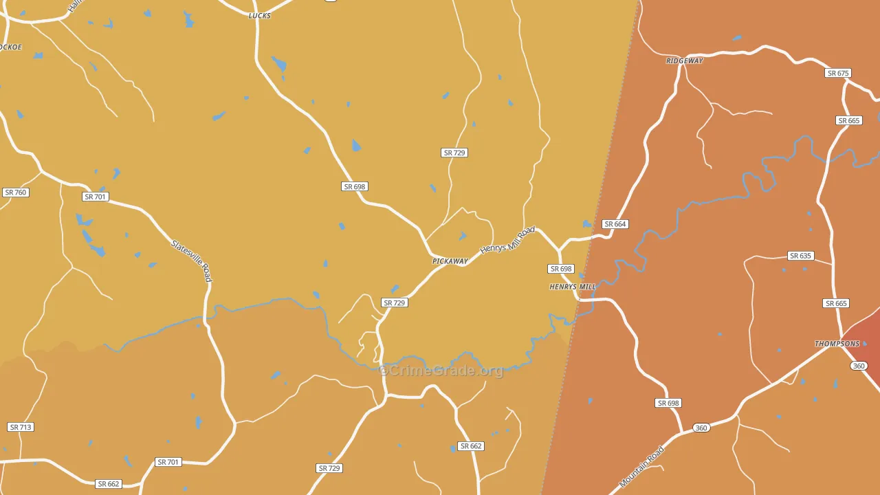 Pickaway, VA Map of Murder Rates