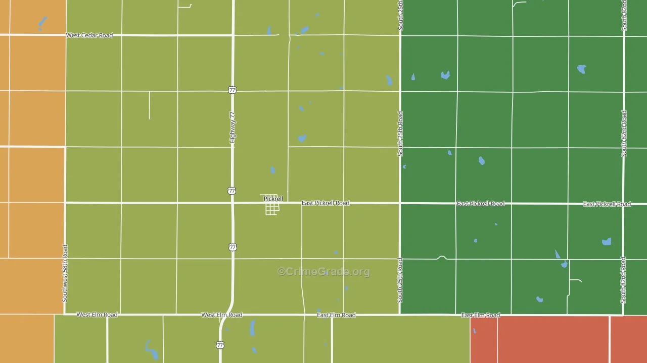 Pickrell, NE Map of Murder Rates