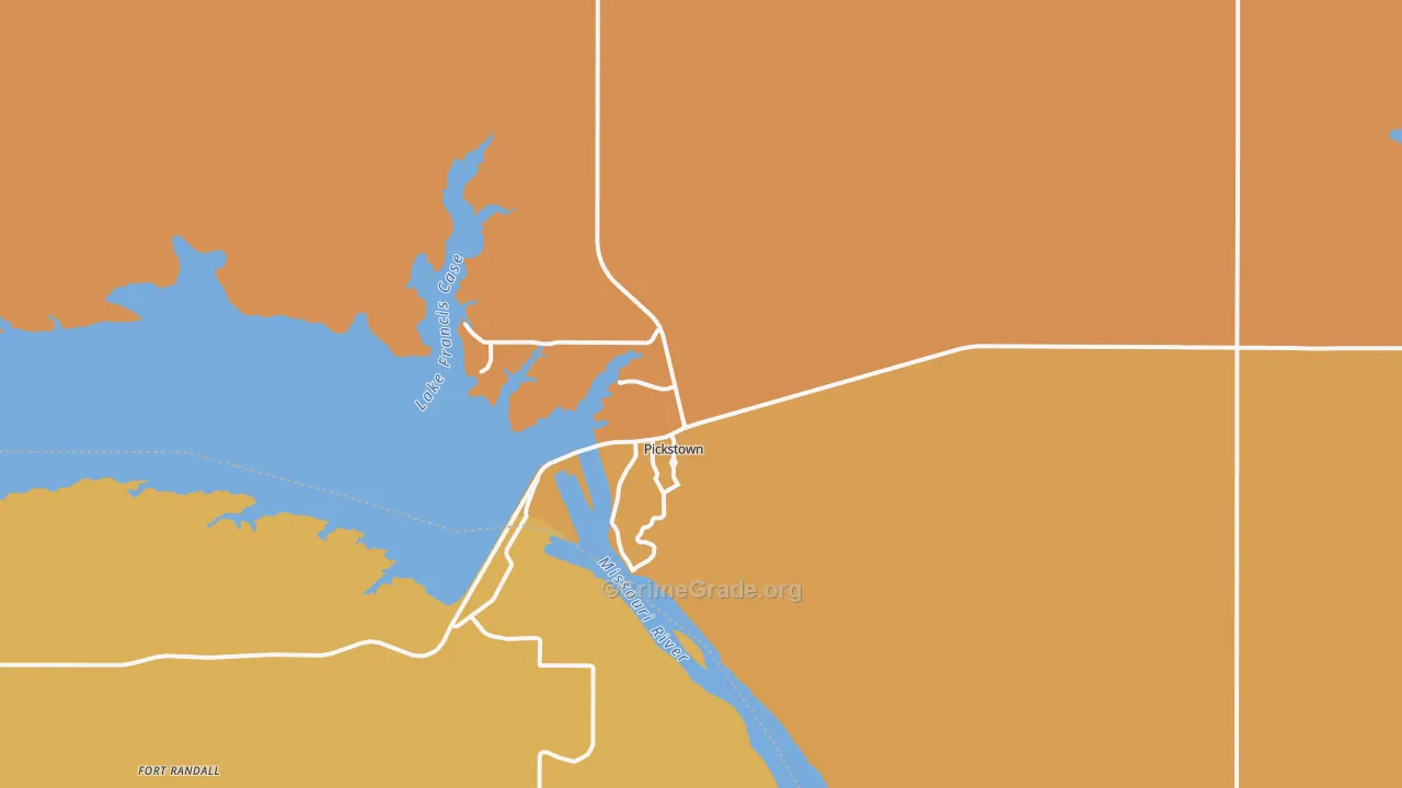 Pickstown, SD Map of Murder Rates