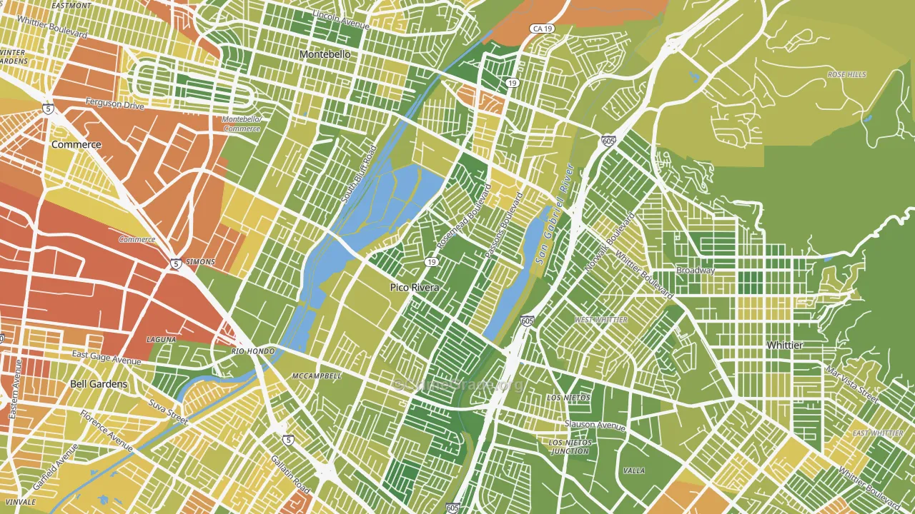 Pico Rivera, CA Map of Murder Rates