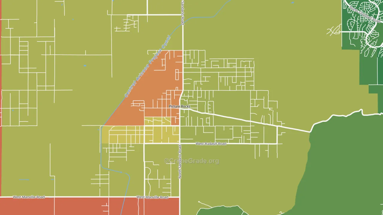 Picture Rocks, AZ Map of Murder Rates