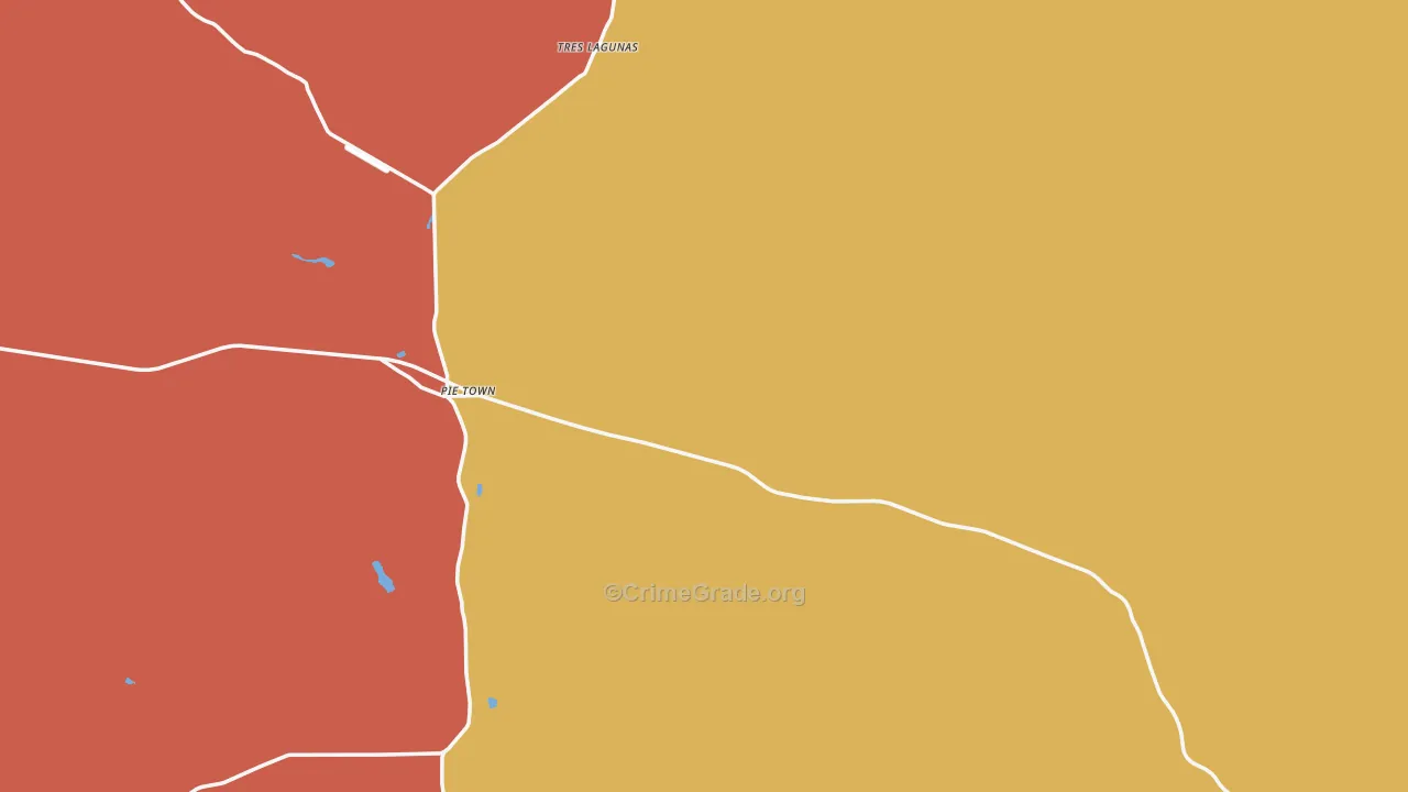 Pie Town, NM Map of Murder Rates