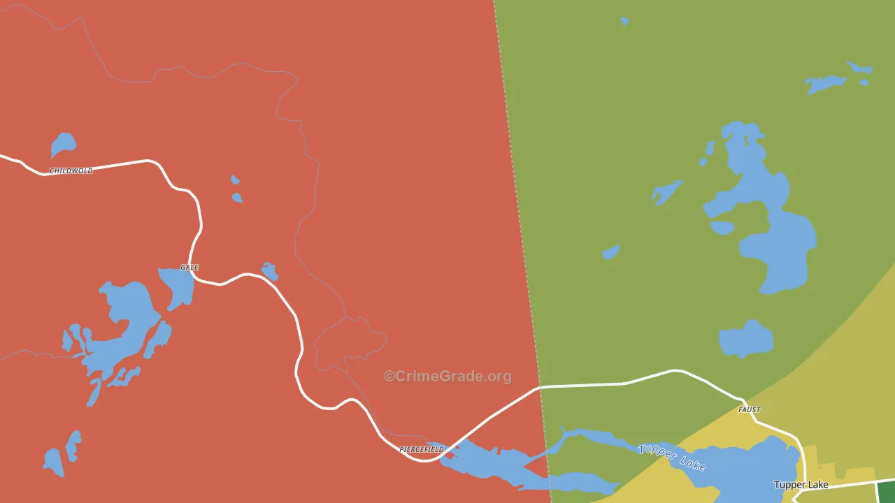 Piercefield, NY Map of Murder Rates