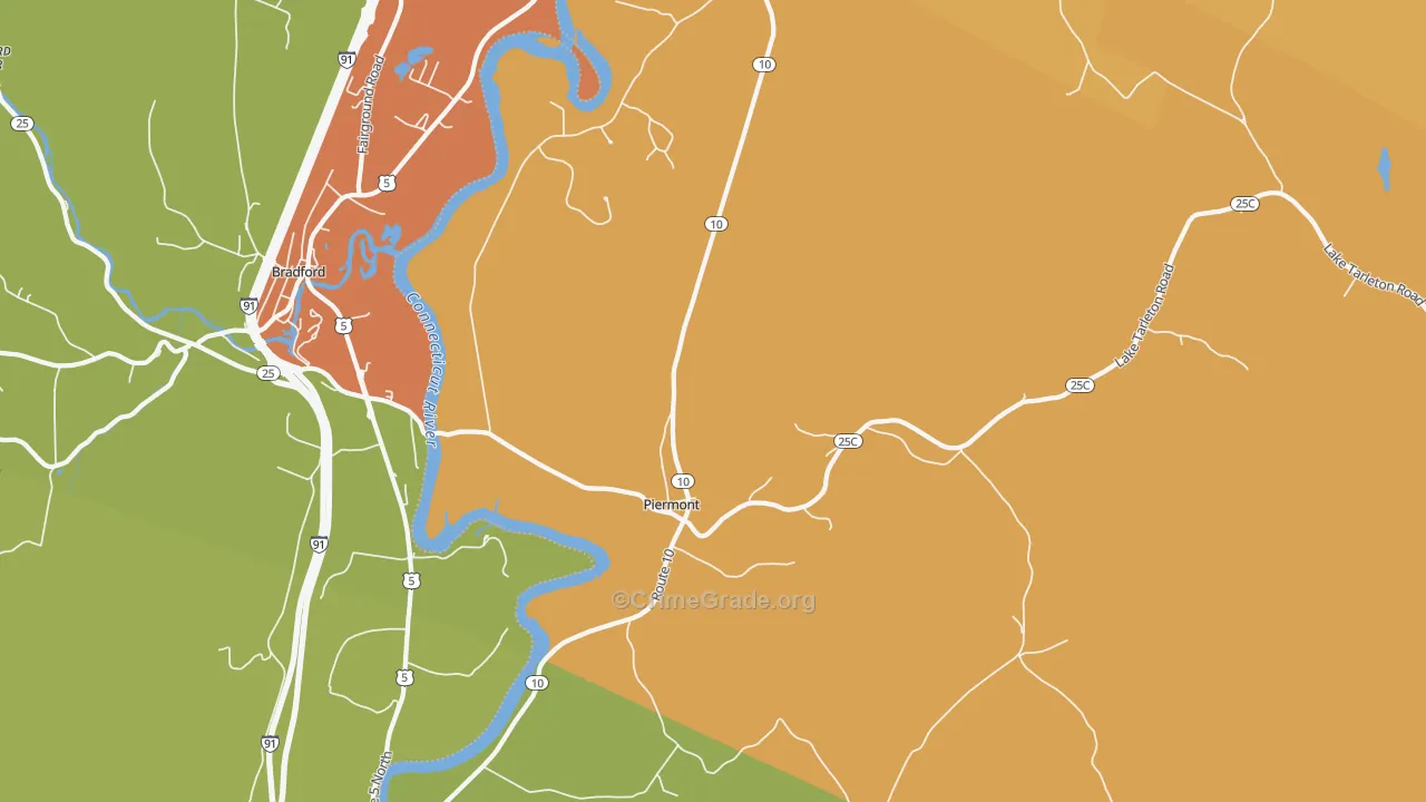 Piermont, NH Map of Murder Rates