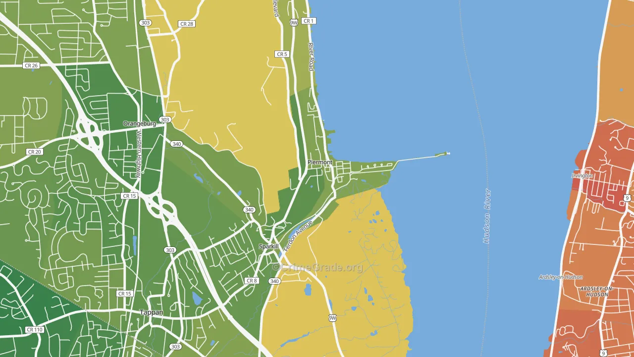 Piermont, NY Map of Murder Rates