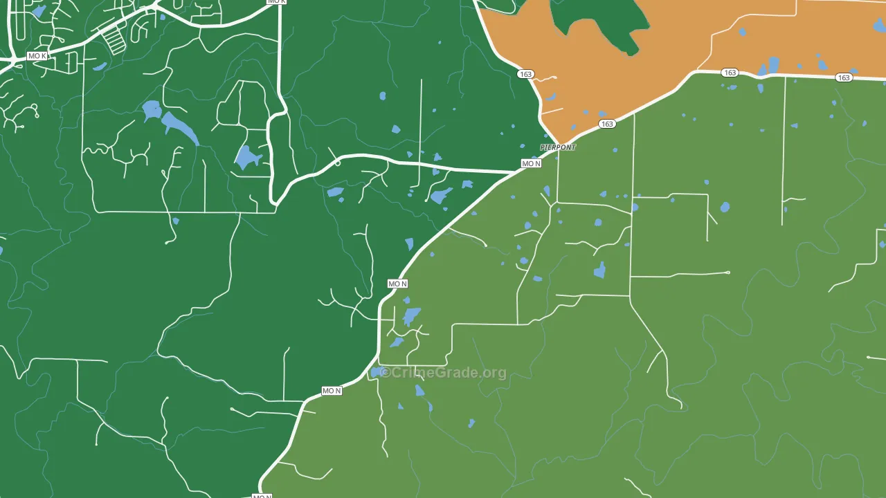Pierpont, MO Map of Murder Rates