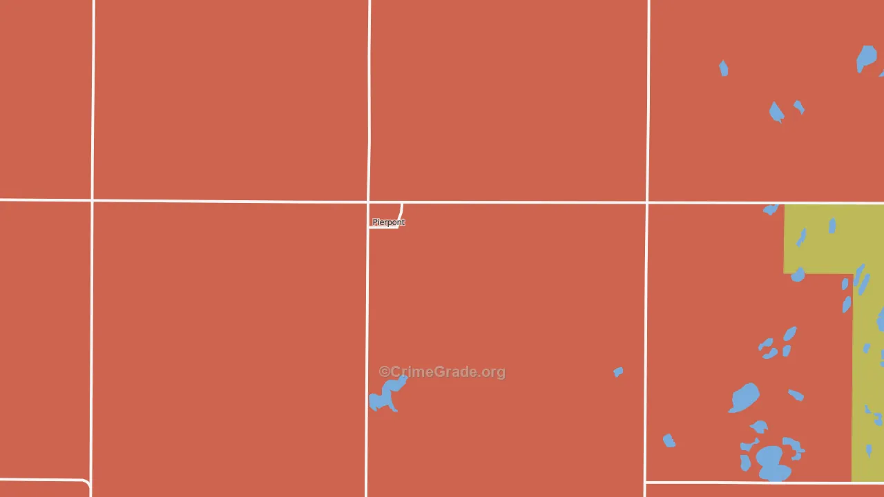 Pierpont, SD Map of Murder Rates