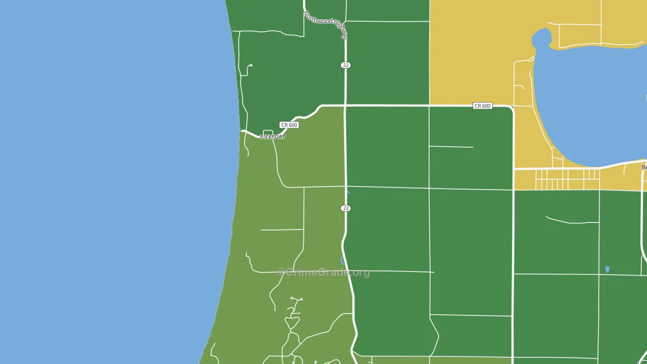Pierport, MI Map of Murder Rates