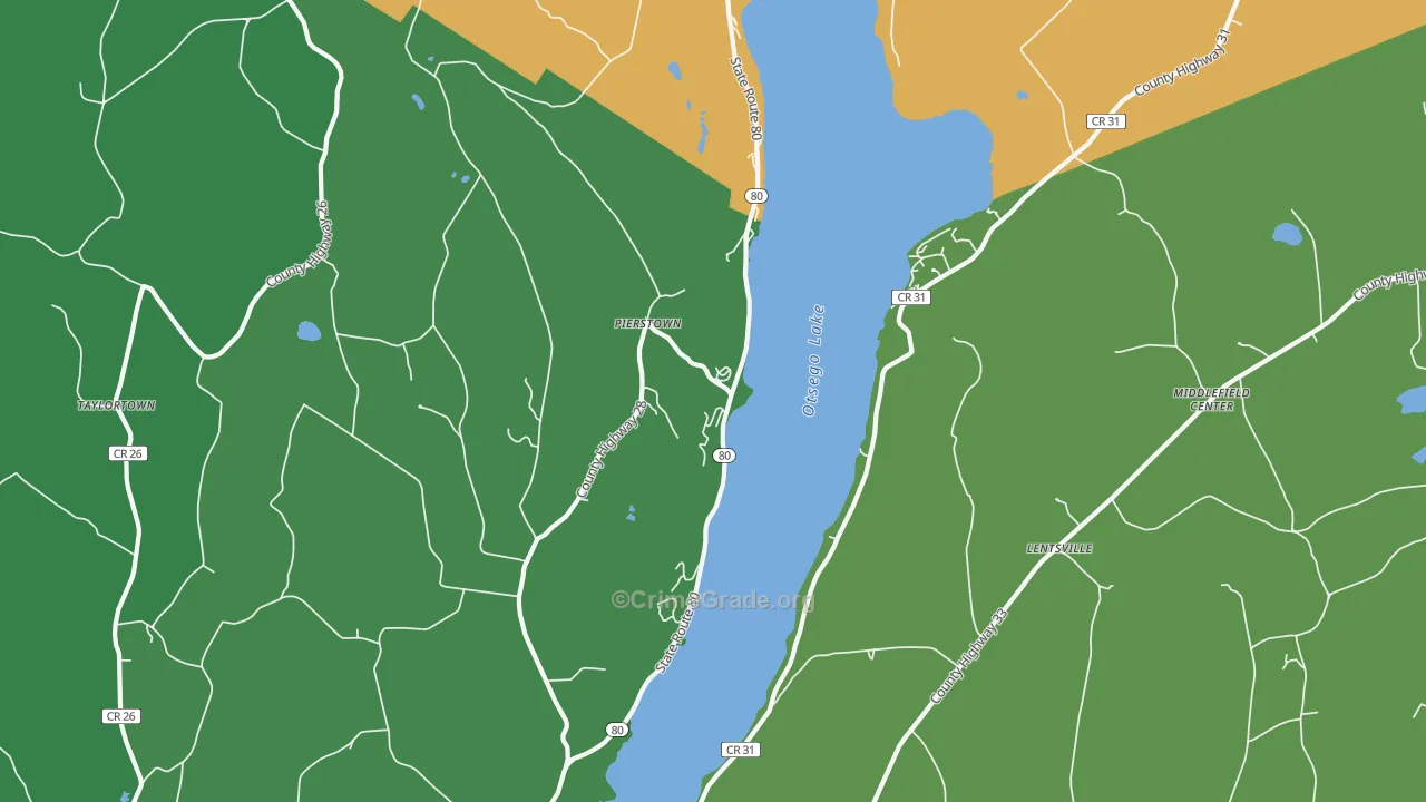 Pierstown, NY Map of Murder Rates