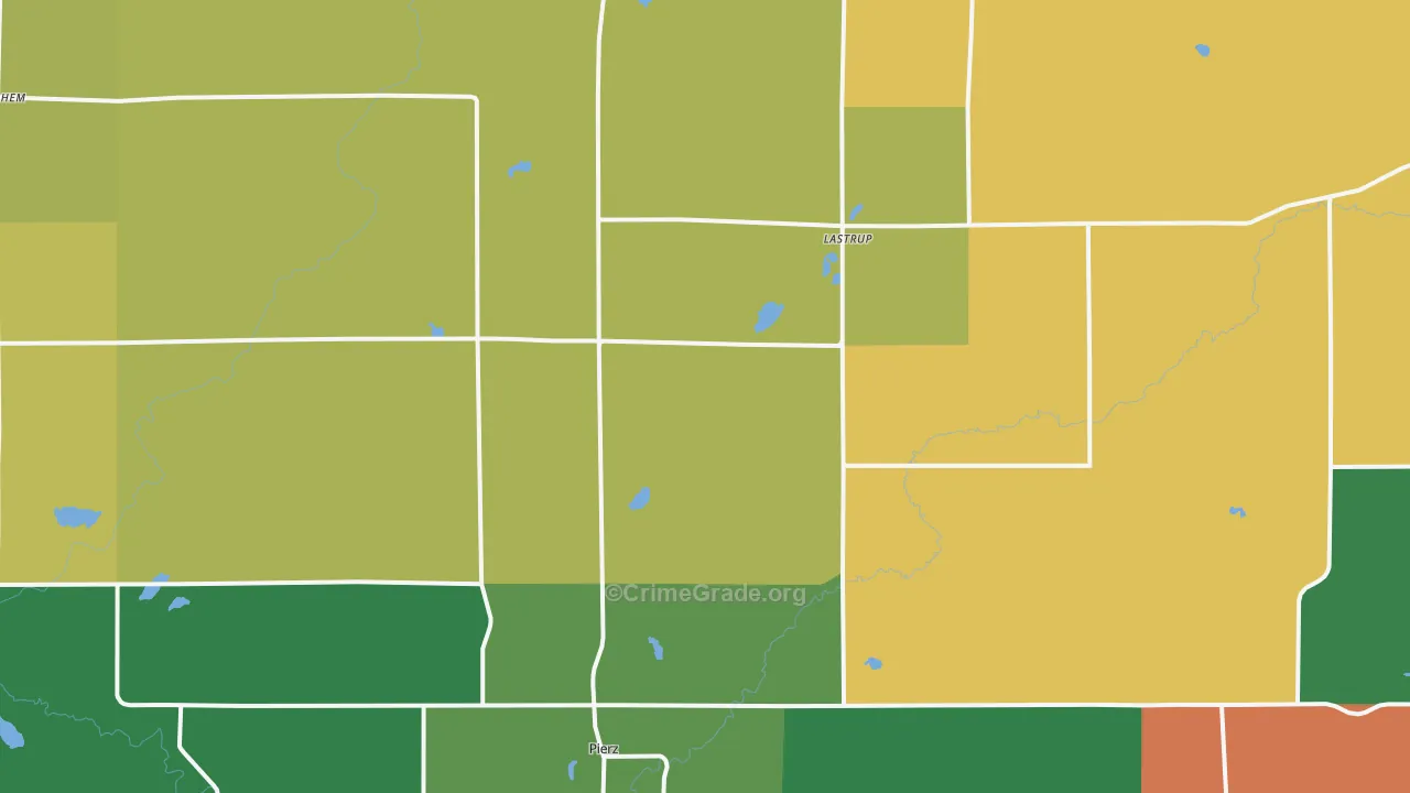 Pierz, MN Map of Murder Rates