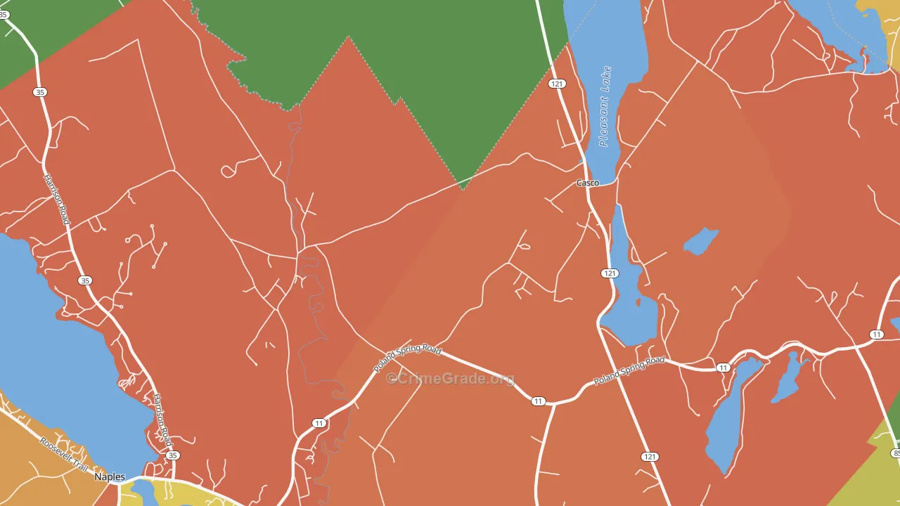 Pike Corner, ME Map of Murder Rates