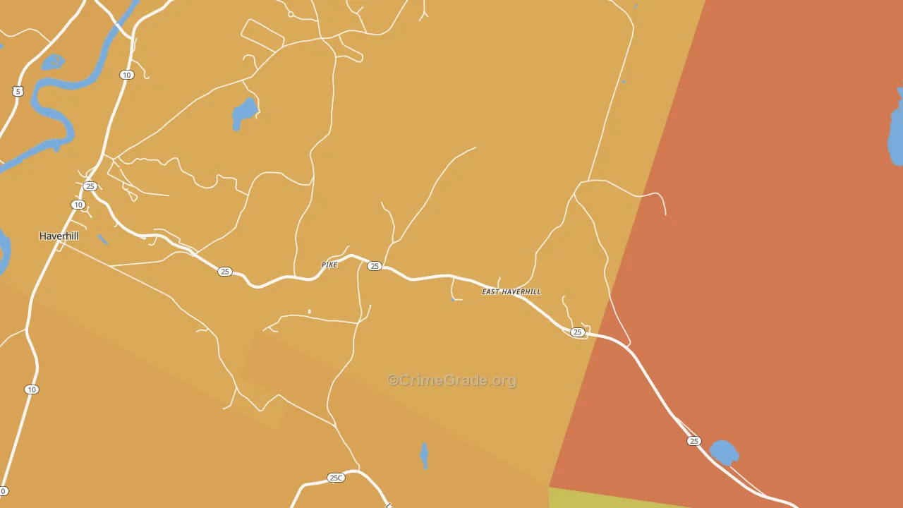 Pike, NH Map of Murder Rates
