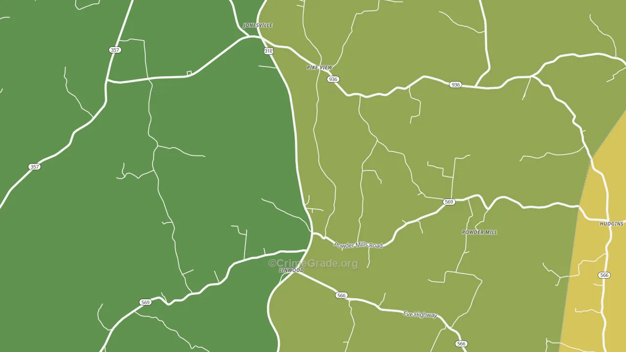 Pike View, KY Map of Murder Rates