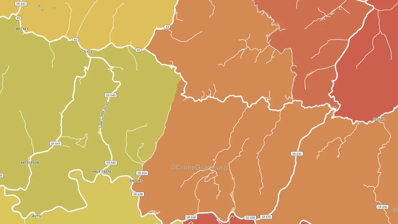 Pilgrims Knob, VA Map of Murder Rates