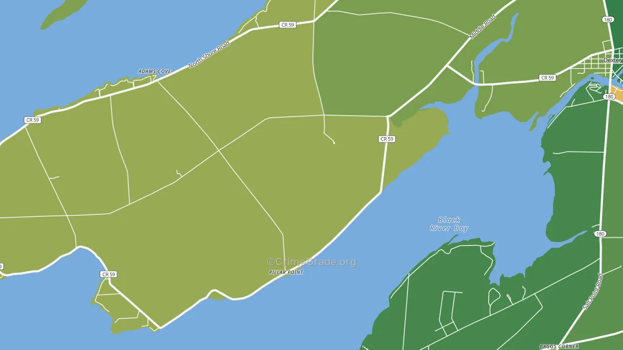 Pillar Point, NY Map of Murder Rates