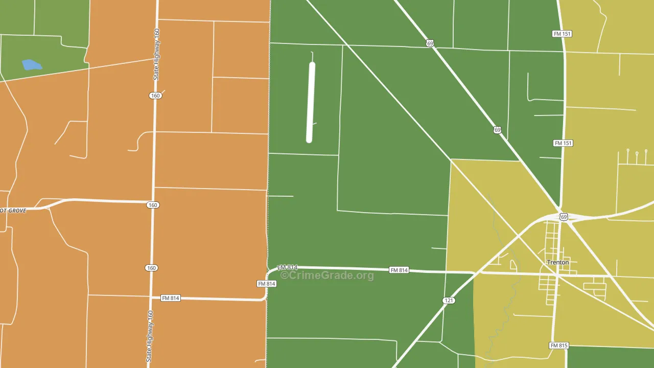 Pilot Grove, TX Map of Murder Rates