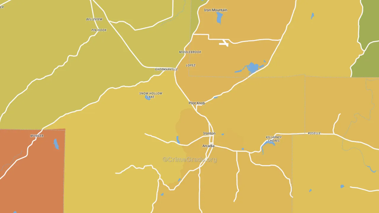 Pilot Knob, MO Map of Murder Rates