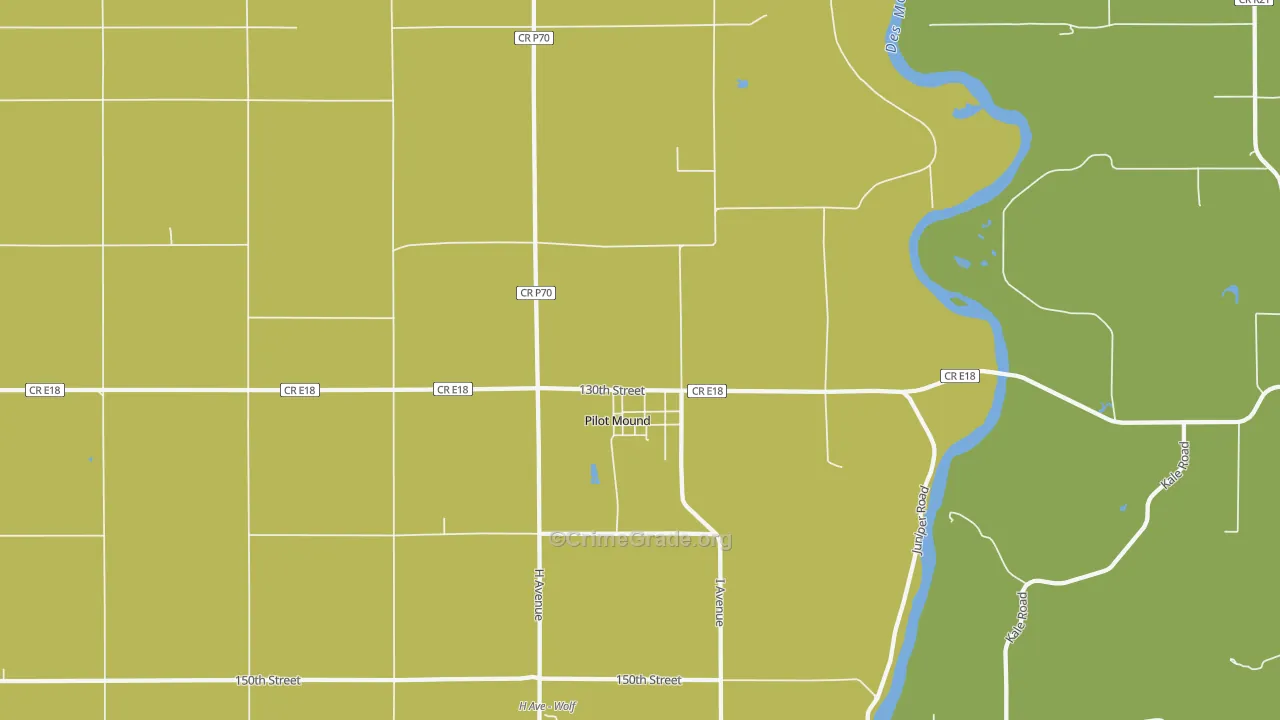 Pilot Mound, IA Map of Murder Rates