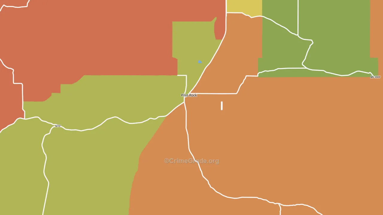 Pilot Rock, OR Map of Murder Rates