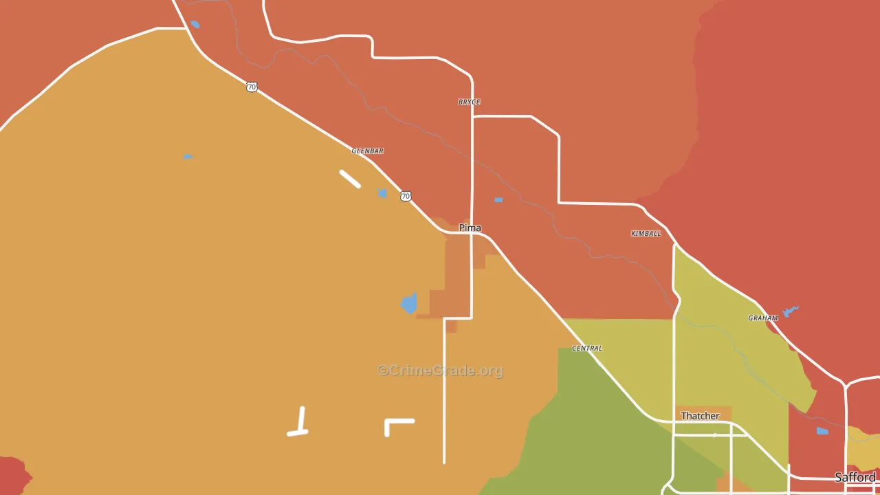 Pima, AZ Map of Murder Rates
