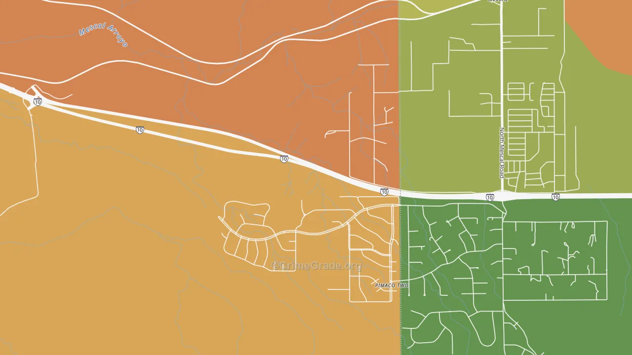 Pimaco Two, AZ Map of Murder Rates