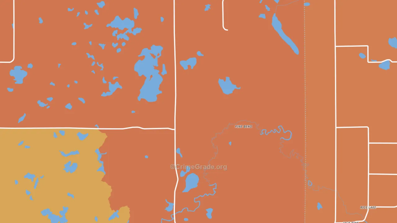 Pine Bend, MN Map of Murder Rates