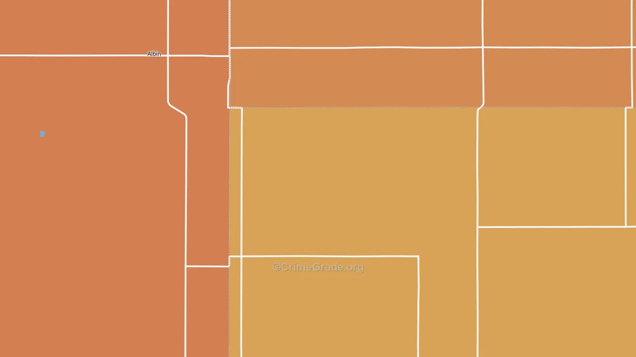 Pine Bluffs, NE Map of Murder Rates