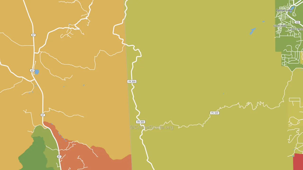 Pine Crest, CO Map of Murder Rates