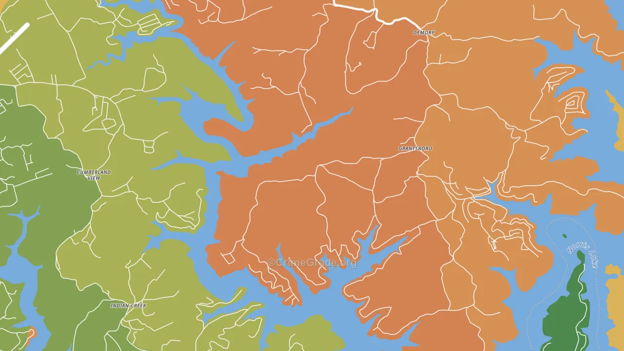 Pine Crest, TN Map of Murder Rates