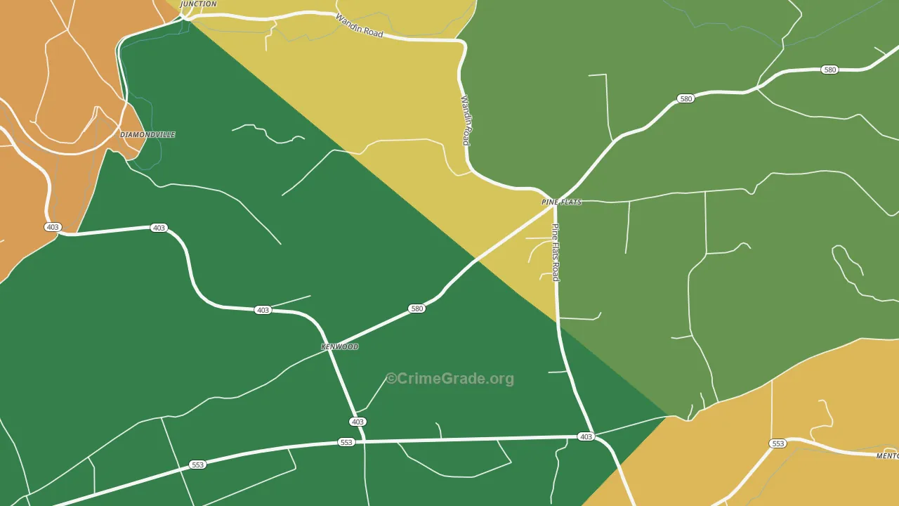 Pine Flats, PA Map of Murder Rates