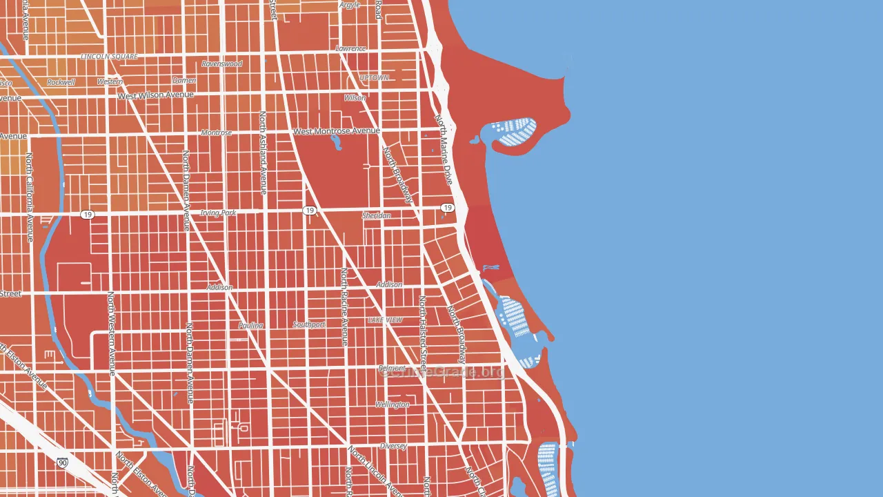 Pine Grove, Chicago, IL Map of Murder Rates