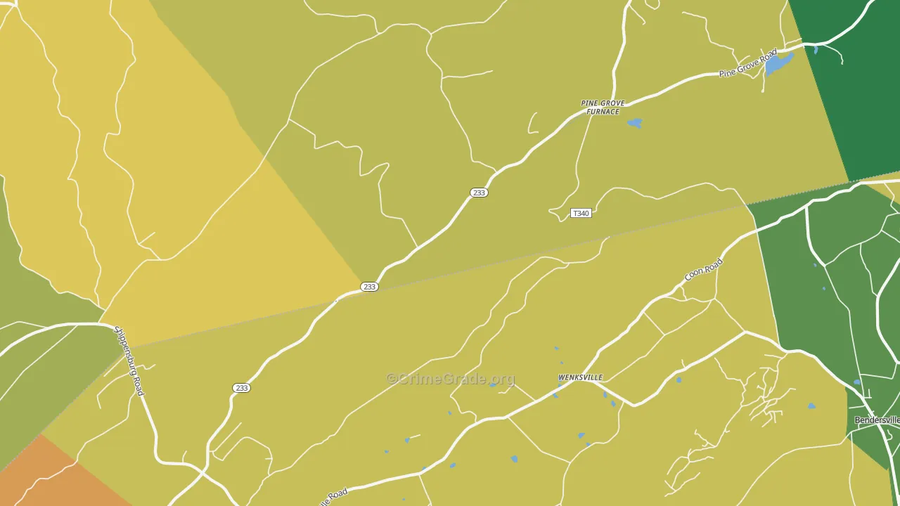 Pine Grove Furnace, PA Map of Murder Rates