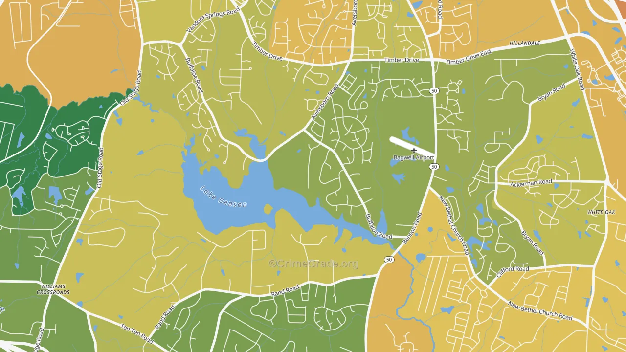 Pine Hurst Park, NC Map of Murder Rates